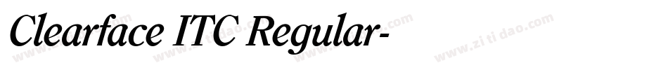 Clearface ITC Regular字体转换